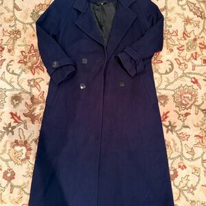 Diana Charles Vintage Wool Coat True Navy Blue